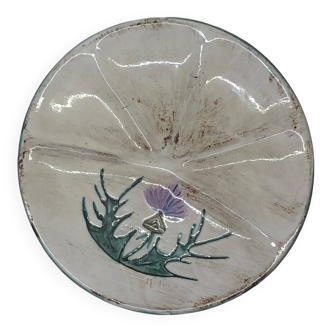 Dish with thistle decoration by Daniel Étienne Vallauris