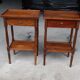 Pair of bedside tables in walnut 19th