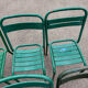 Set de 8 chaises bistrot de terrasse en métal
