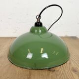 Industrial Green Enamel Factory Pendant Lamp, 1960s