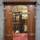 Important antique coat rack in solid walnut