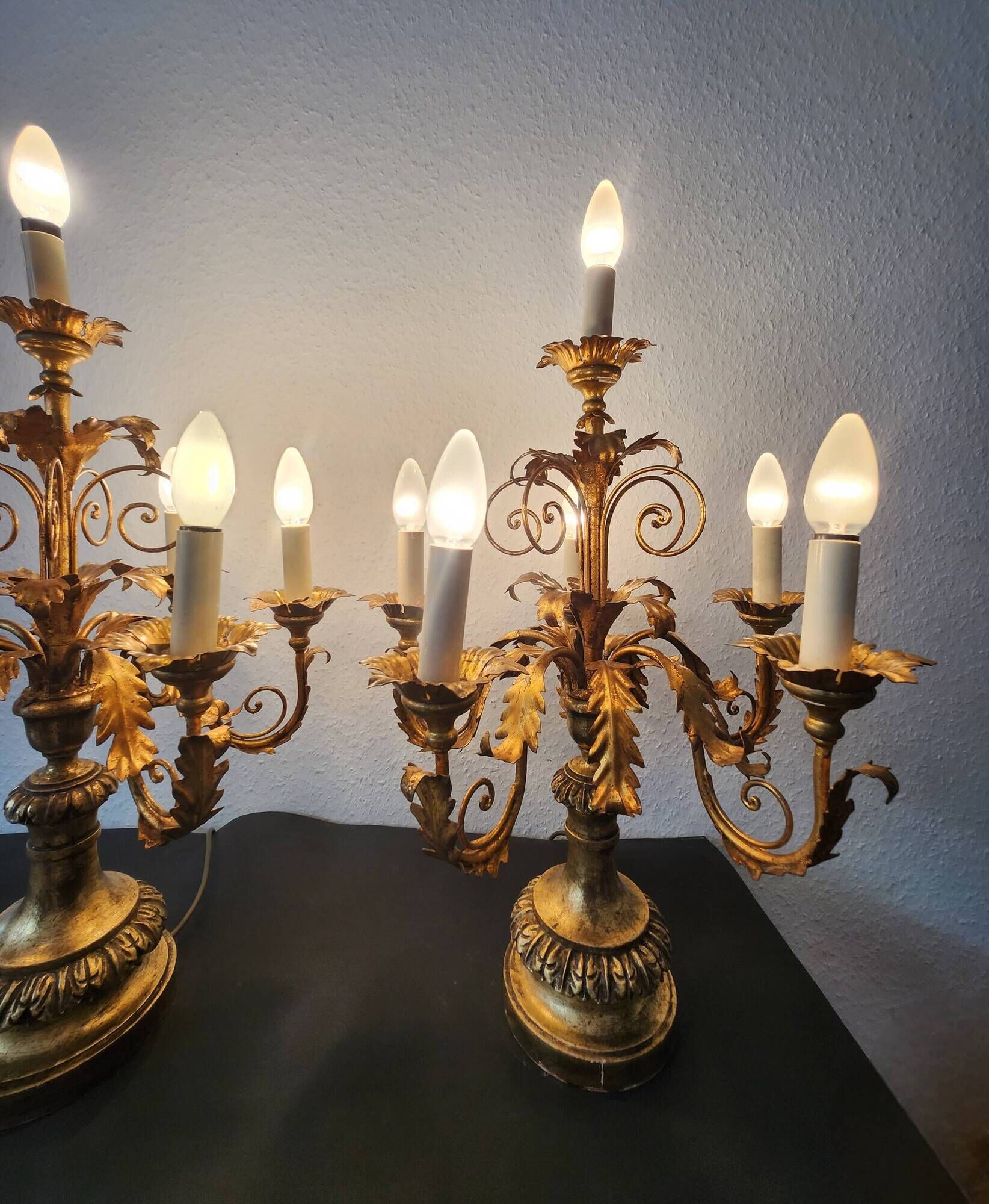Antique gilded hand-forged hand-carved Florentine Louis XV, Italy