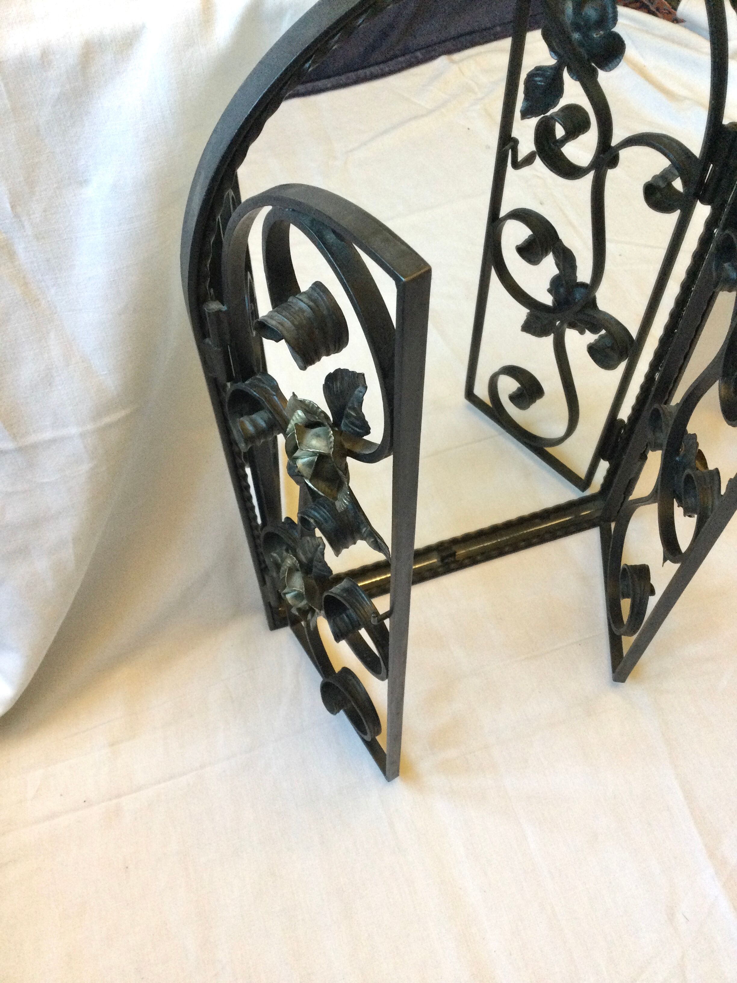 Art Nouveau wrought iron mirror