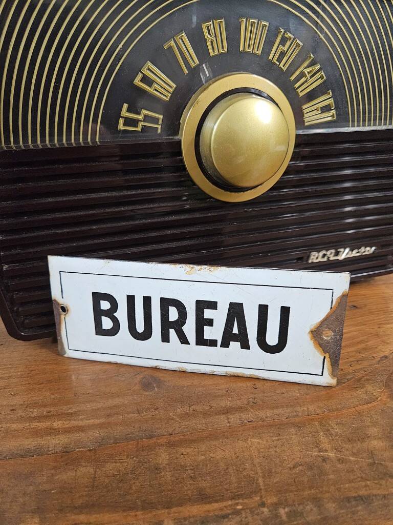 Enameled Office Plate - Old enameled plate