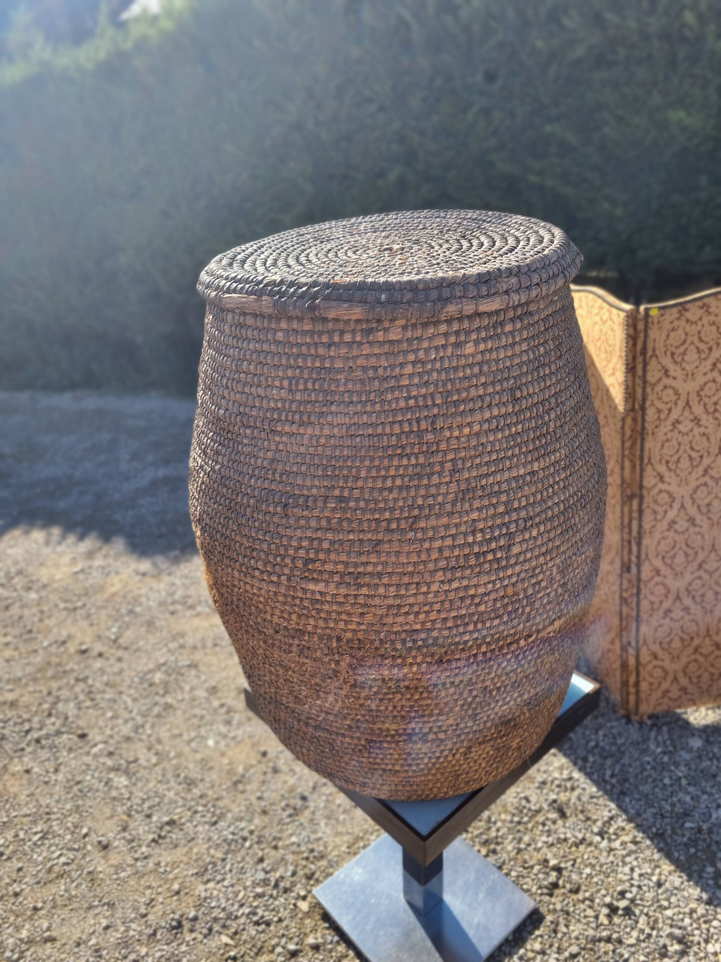 Huge 19th century grain basket