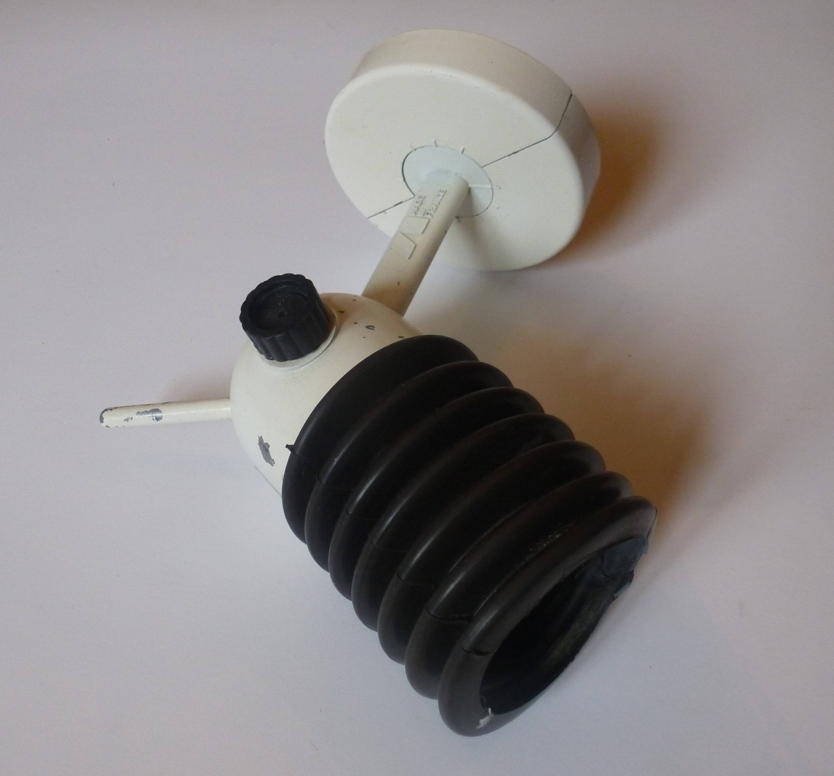 Vintage black bellows metal wall spot 1970