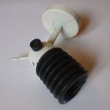 Vintage black bellows metal wall spot 1970