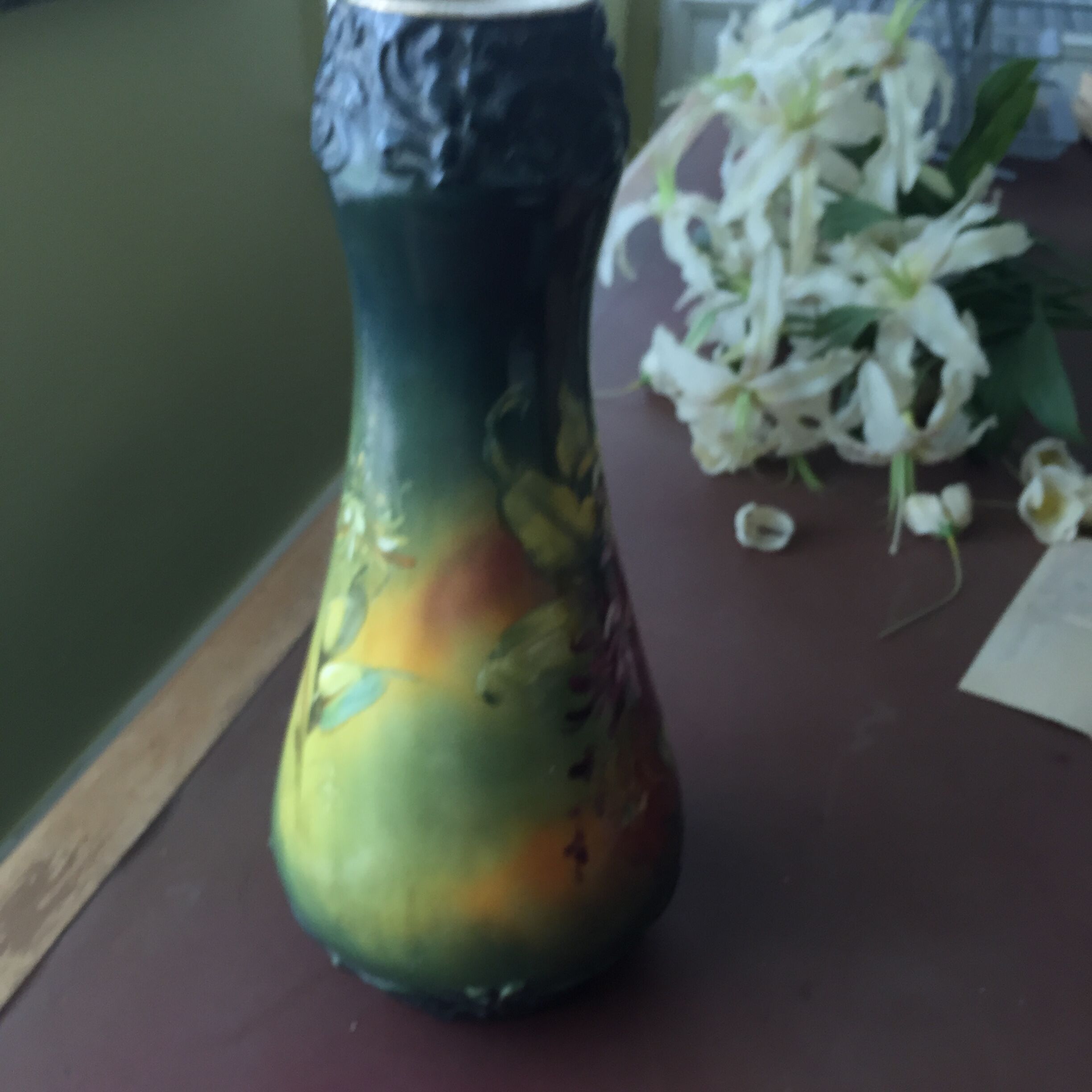 painted ceramic vase