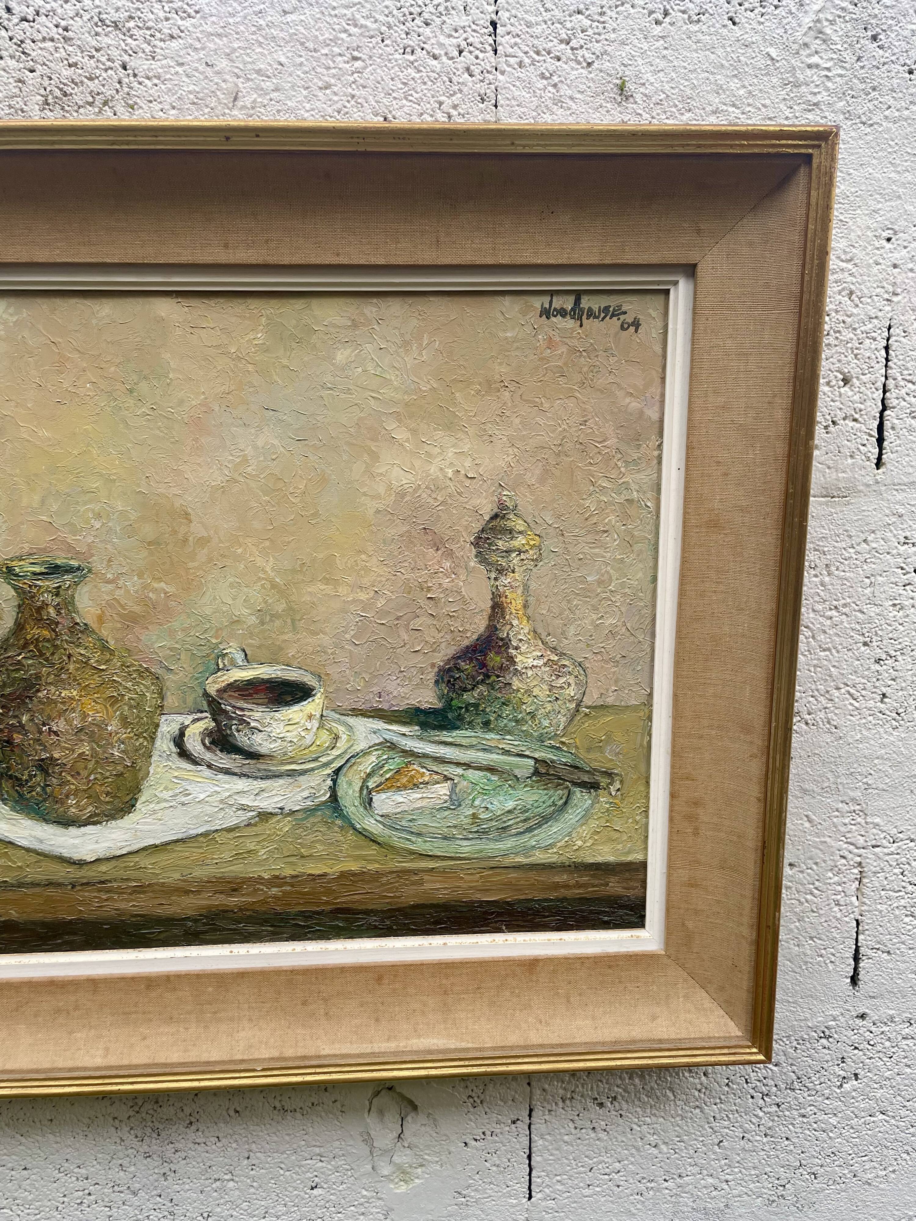Peinture à l’huile signée Milieu du siècle