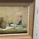 Peinture à l’huile signée Milieu du siècle