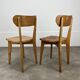 Paire de chaises bistrot Luterma, bois, années 50