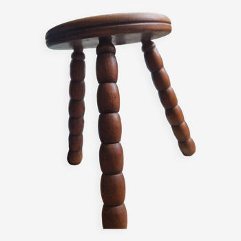 Tabouret tripode en bois