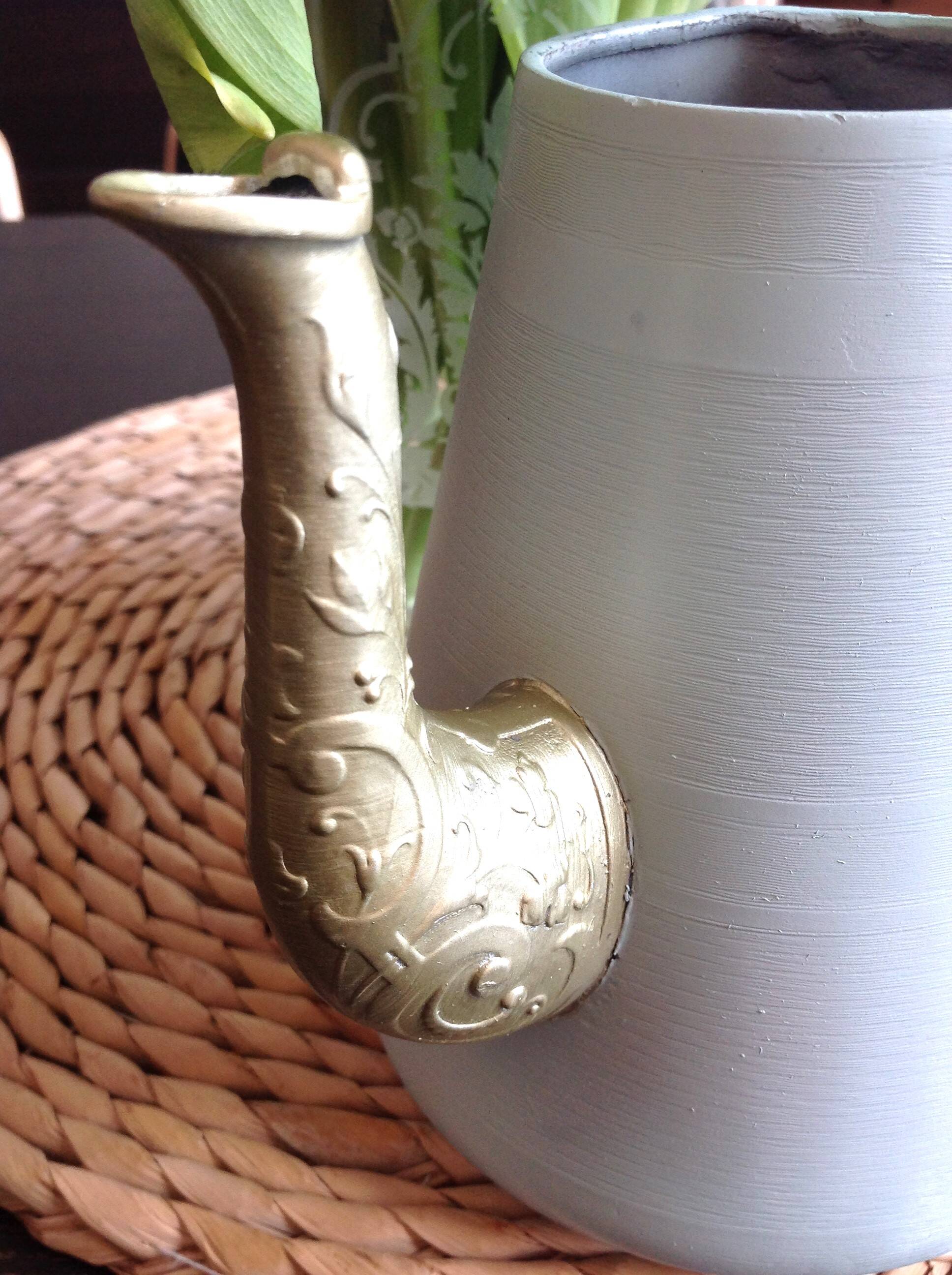 Peppermint and gold "cafetiere" watering can