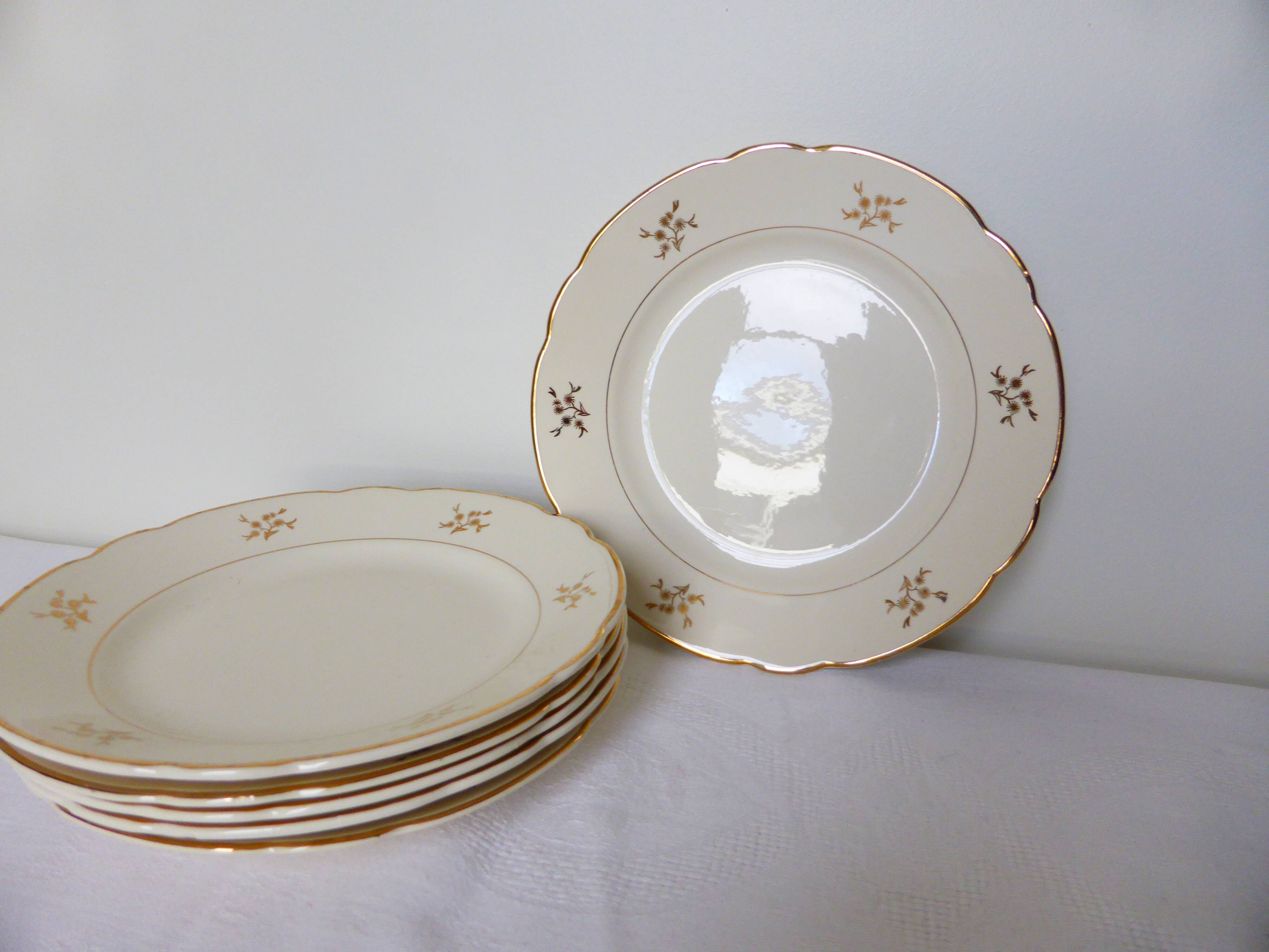6 assiettes à dessert vintage Villeroy et Boch