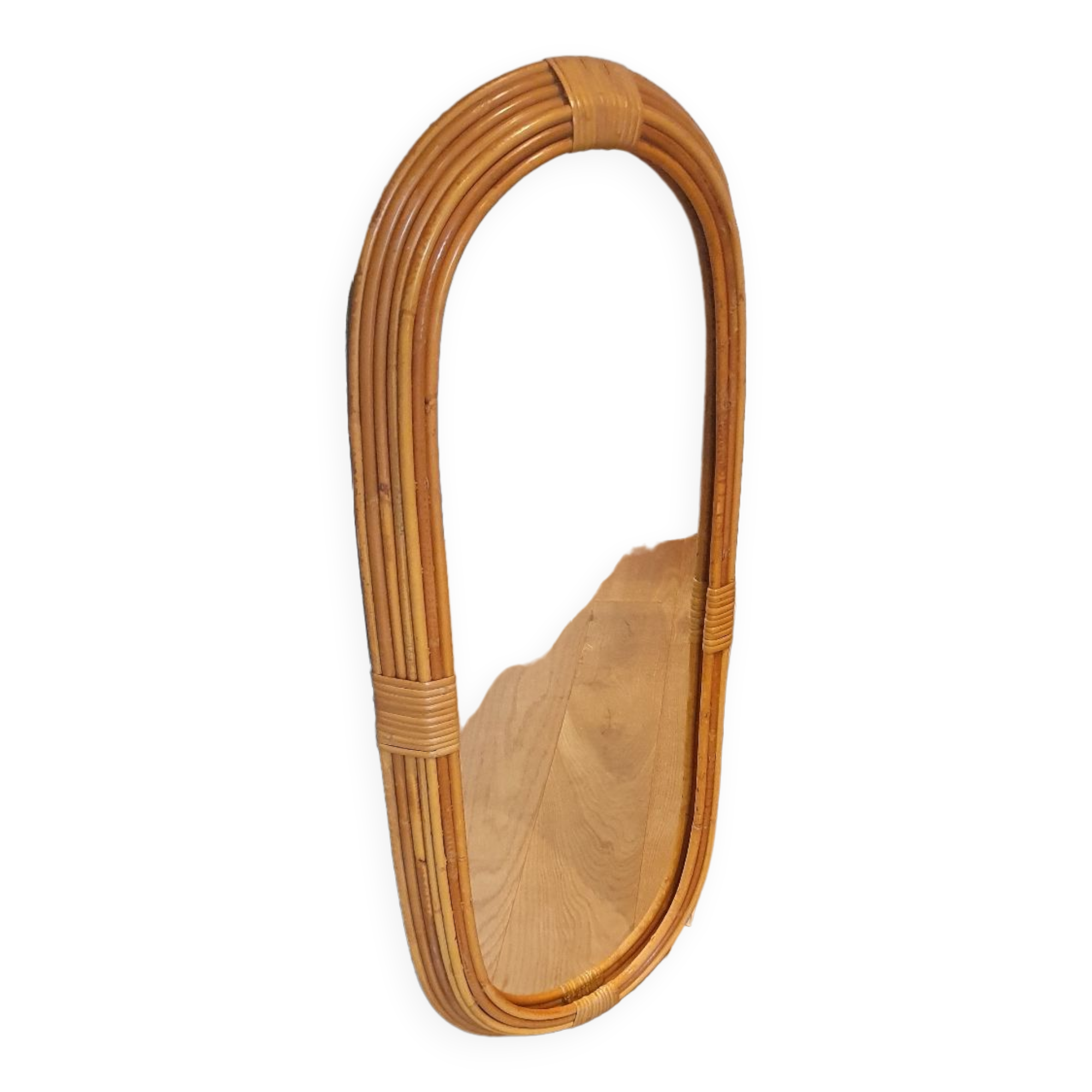 Vintage rattan mirror
