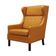 Fauteuil orange, design danois, années 1970, production : Danemark