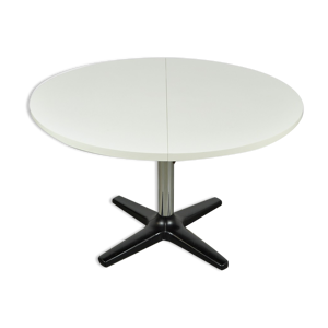 Table à manger ronde extensible fabriquée par Pastoe dans les années 1970, Pays-Bas