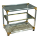 Rolling acrylic and brass serving table – 1960