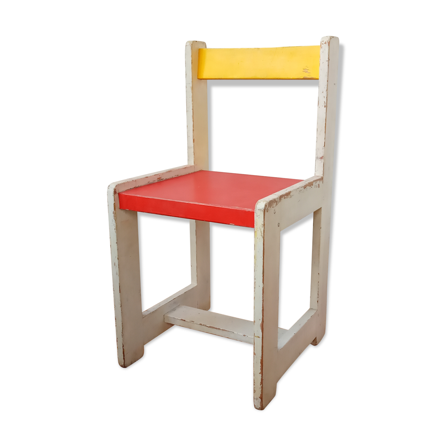 Painted wooden Bauhaus chair