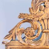 Louis XVI style giltwood pediment mirror