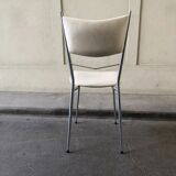 Vintage cream faux leather chair
