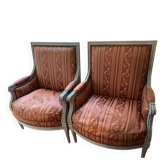 Pair of Louis XVI style armchairs