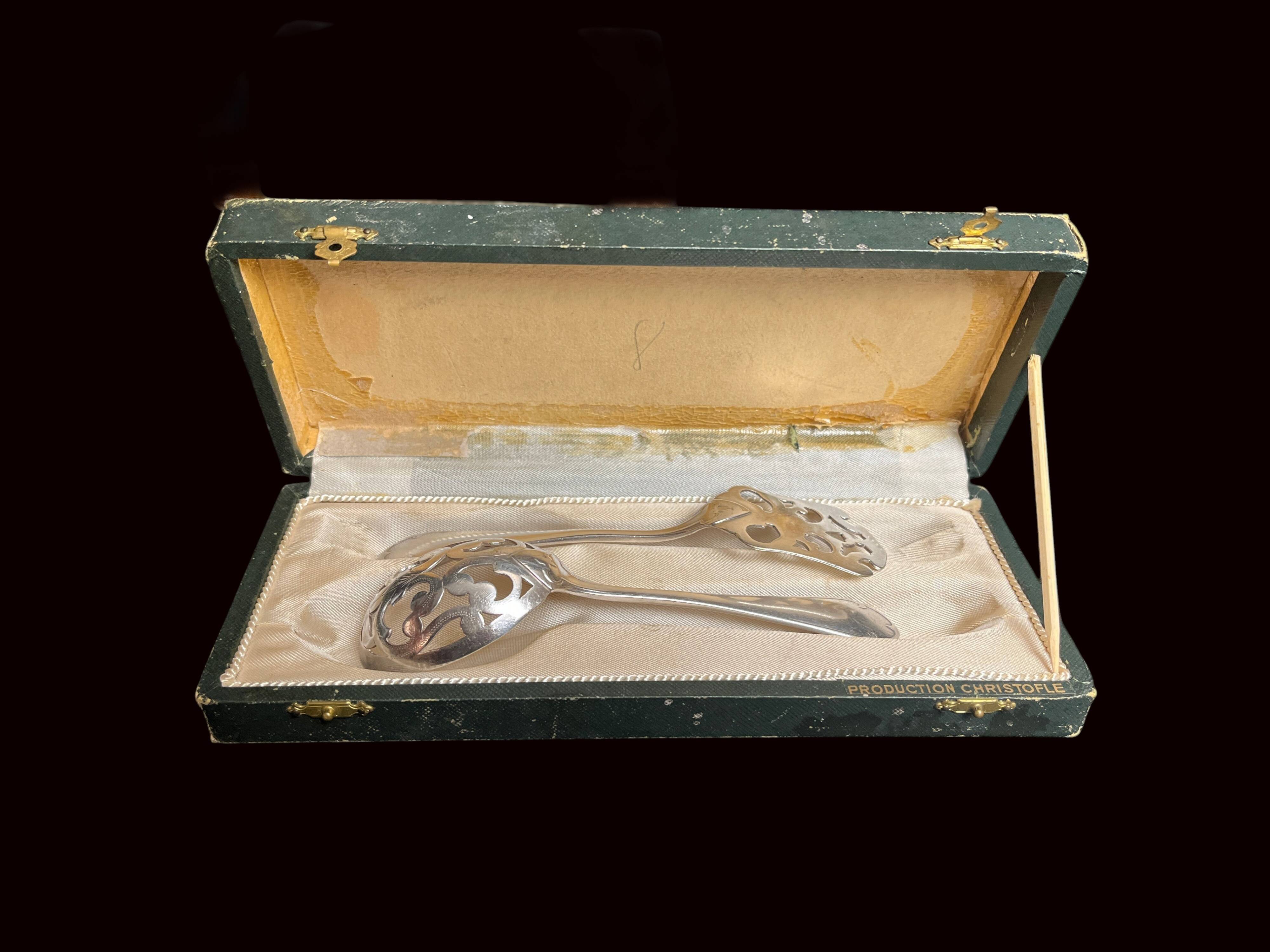 Tableware cutlery confectionery silver-plated metal Ercuis early 20th century