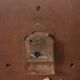 Old wall clock jaz quartz wall clock in formica brown 1960s