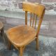 Set of 20 chairs bistro coffee wood curved vintage