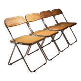 4 chaises pliantes 'Plia' de Giancarlo Piretti pour Anonima Castelli