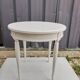 Side table in chestnut painted white