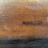 Large Oil on Canvas Still Life with Duck French School 19th Century