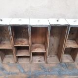 Lot 10 tiroirs anciens atelier poignées bronze