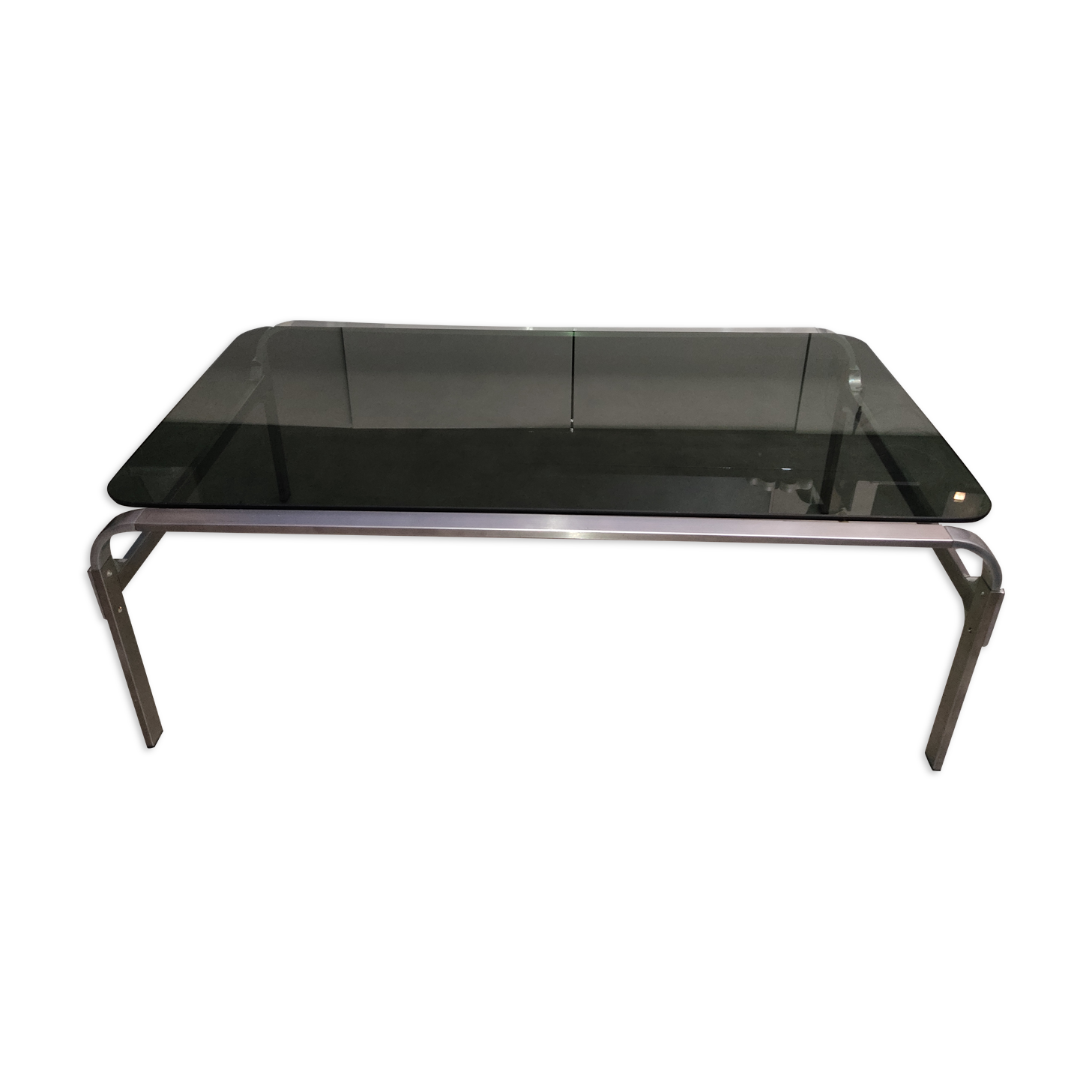 Vintage coffee table 1970 aluminium
