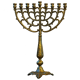 Menorah Hanukkah Brass Chandelier by Tamar