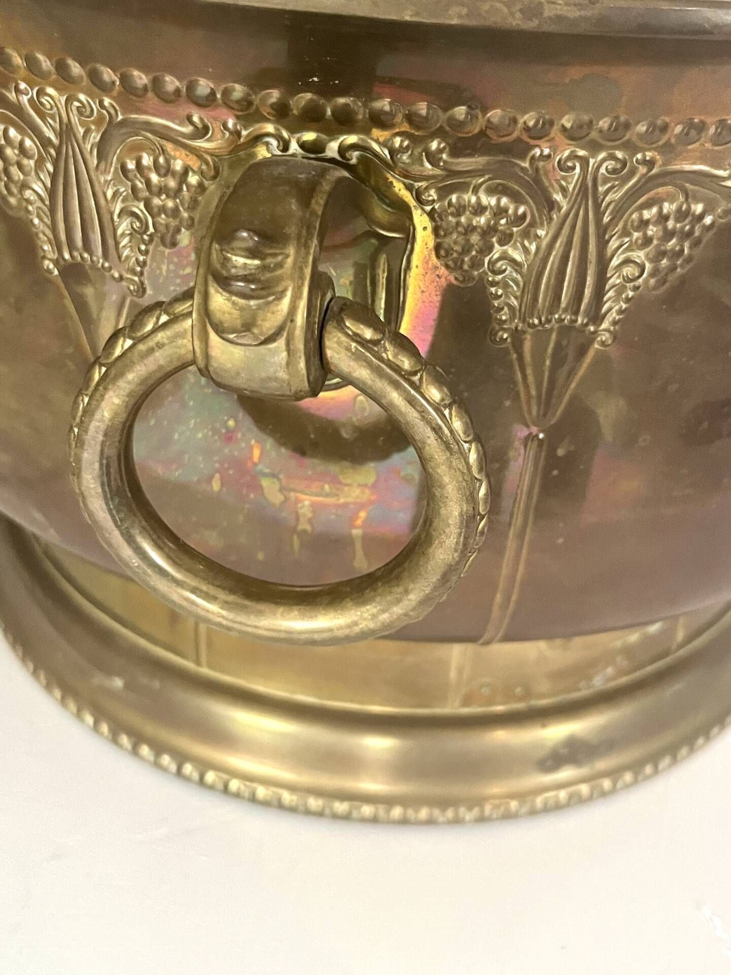 Ice Bucket, French Brass & Copper Champagne Vasque