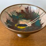 Antique SAGITTA Copper Cup Painted Decor Holland Vintage