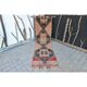 Colourful long Turkish decorative rug from the 1940s, 83x205 cm.