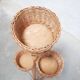 Vintage rattan plant holder
