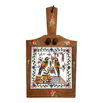 Hand-painted tiled cutting board