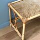 Table basse en rotin et plateau cannage