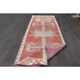 1970s Turkish Oushak Handmade Wool Cotton Red Runner Rug 90x304