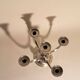 Candelabra 6 branches 50s silver metal