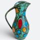 French Mid-Century Studio Pottery Pitcher/ Vase, Hand-Decorated, C. 1960