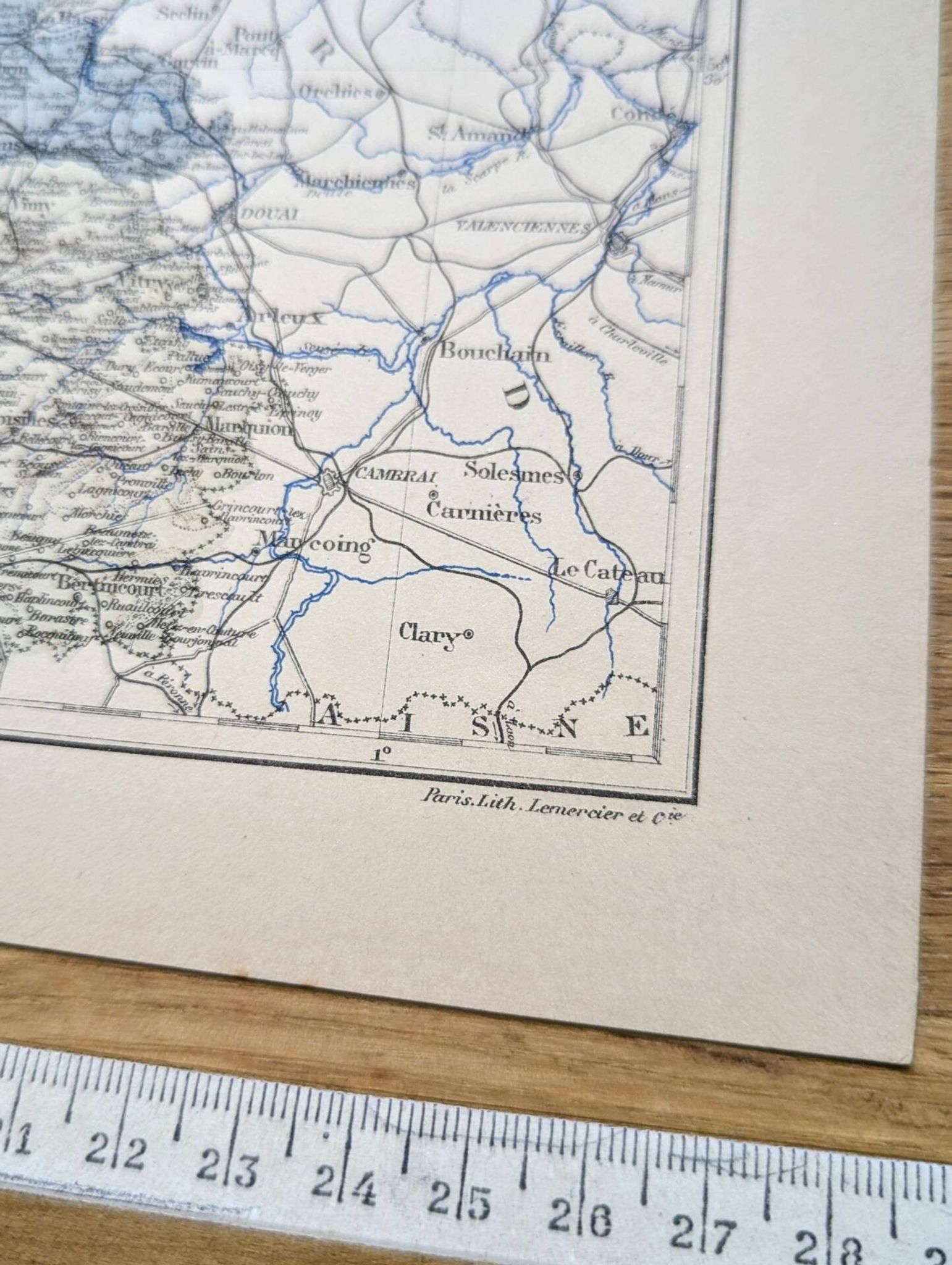 Map of Pas-de-Calais, printed in 1889.