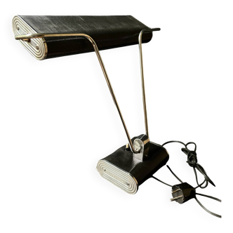 Black and chrome desk lamp model 71 by JUMO, France, 1960s.