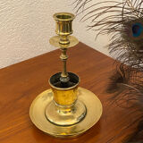 Compartmentalised brass candlestick