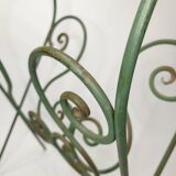 Vintage wrought iron magazine rack – handcrafted scrolls –
