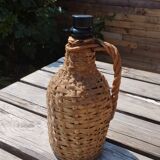 High wicker bottle