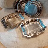 Set of vintage stainless steel mini dishes.